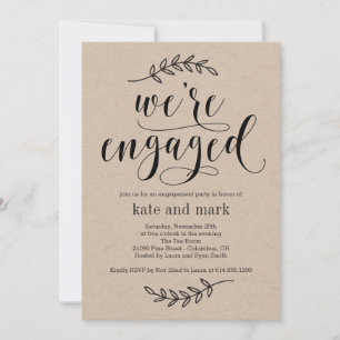 Invitation du Rustic Elegance Engagement Party Kra