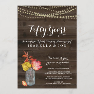 Invitation du Rustic Fall Anniversaire Party