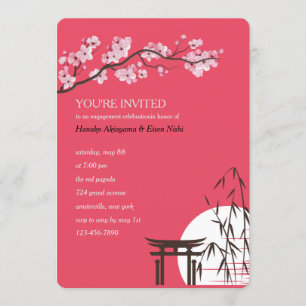 Invitation du Sakura Engagement Party en Asie