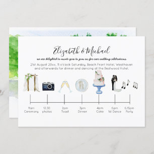 Invitation du scénario de Mariage tropical illustr