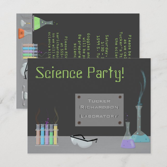 Invitation du Science Party (Devant / Derrière)