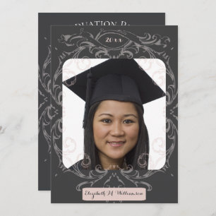 Invitation du Senior Portrait Photo Graduation Par