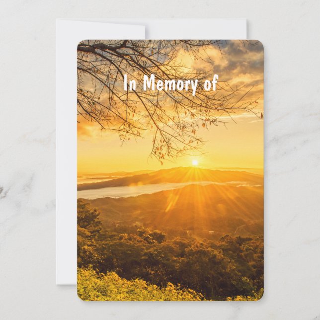 Invitation du service commémoratif Beau lever du s (Devant)