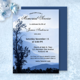 Invitation du service commémoratif funéraire de Bl