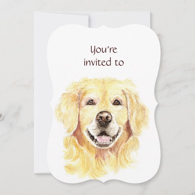 Invitation du service commémoratif Golden Retrieve (Devant)