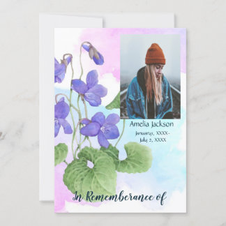 Invitation du service commémoratif Hummingbird Vio
