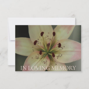Invitation du service commémoratif In Love Memory