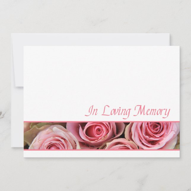 Invitation du service commémoratif In Love Memory (Devant)