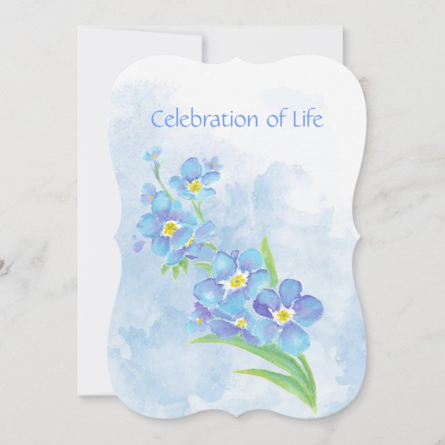 Invitation du service commémoratif Oubliez-moi pas (Devant)