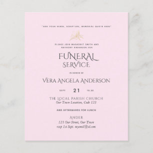 INVITATION du service funéraire BUDGET avec verse