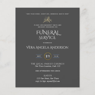 INVITATION du service funéraire BUDGET avec verse
