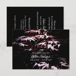 Invitation du service Maple Memorial violet japona