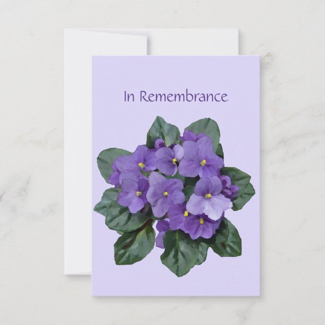Invitation du service Memorial violet violet afric (Devant)