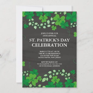 Invitation du Shamrock St. Patrick's Party