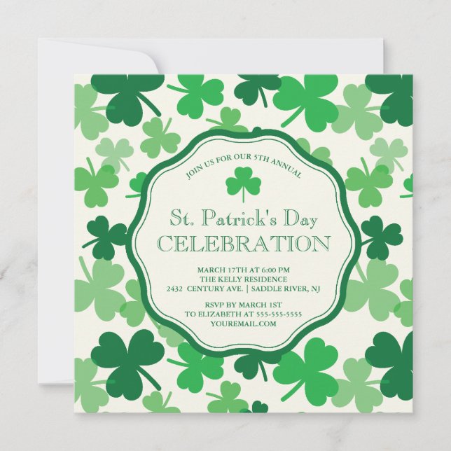Invitation du Shamrock St. Patrick's Party (Devant)