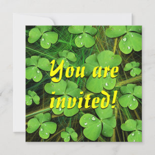 Invitation du Shamrock vert St Patrick's Day