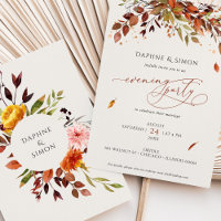 Invitation du soir Burnt Orange Script moderne