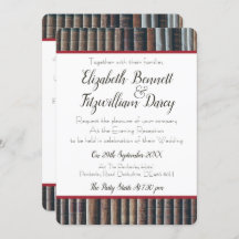 Invitation du soir de la bibliothèque vintage