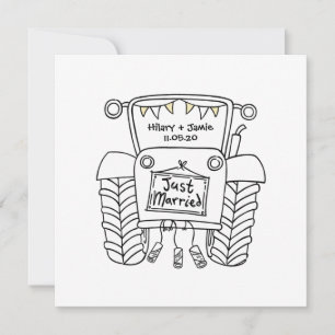 Invitation du soir du Mariage campagnard sur mesur