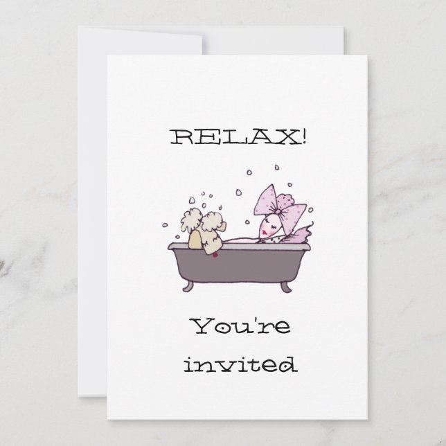 Invitation du Spa de la carte plat à deux côtés du (Devant)