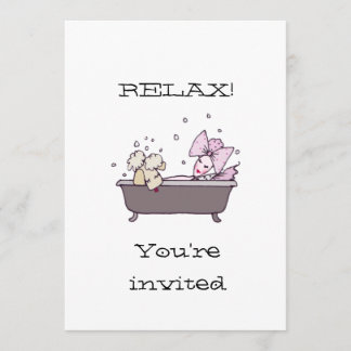 Invitation du Spa de la carte plat à deux côtés du