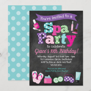 Invitation du spa - Spa Anniversaire de enfant