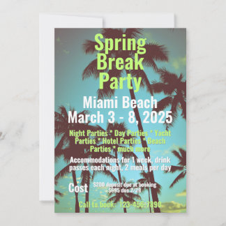 Invitation du Spring Break Party