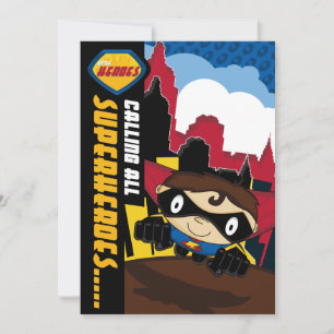 Invitation du Superhero Boy Party