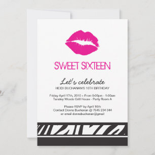 Invitation du Sweet sixteen
