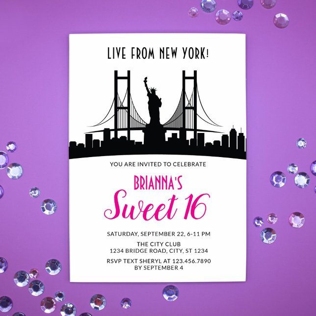 Invitation du Sweet sixteen de New York (Créateur téléchargé)