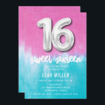 Invitation du sweet sixteen Pink Tie Dye Party<br><div class="desc">Rejoignez la fête ! Préparez-vous à faire la fête avec style avec notre Sweet sixteen Ado Anniversaire Tie Dye Party Invitation! Dotée d'un design rose vif et turquoise teint cravate accentué d'un ballon "16" en argent chatoyant, cette invitation prépare le terrain pour une célébration inoubliable. Parfait pour inviter des amis...</div>