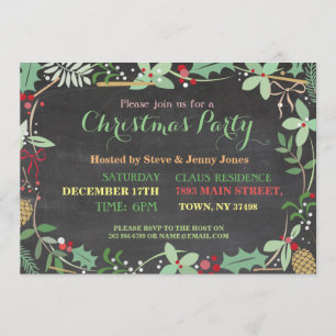 Invitation du tableau de bord de Noël Mistletoe Xm