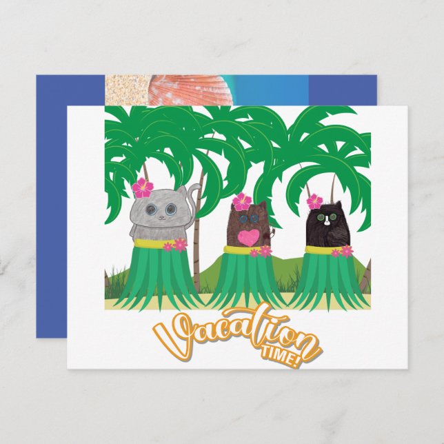 Invitation du temps de vacances (Devant / Derrière)