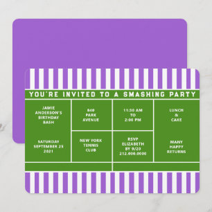 Invitation du Tennis Party