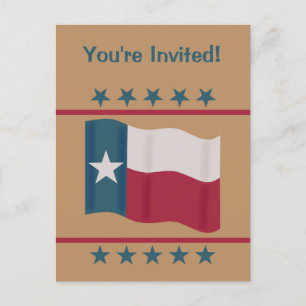 Invitation du Texas Lone Star Flag