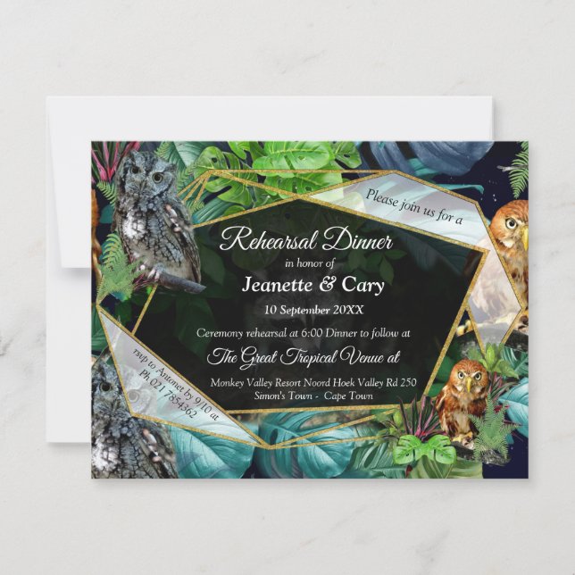 Invitation du thème de la fête de nuit (Devant)