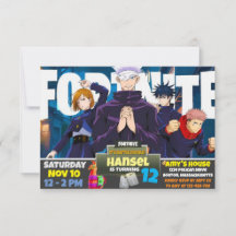 Invitation du thème du jeu