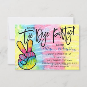 Invitation du Tie Dye Party
