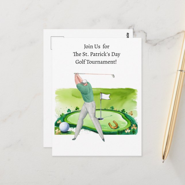 Invitation du tournoi de golf de la Saint-Patrick (Devant/Arrière en situation)