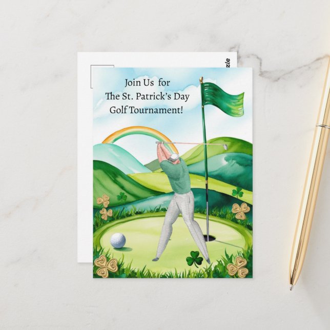 Invitation du tournoi de golf de la Saint-Patrick (Devant/Arrière en situation)