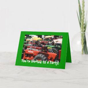 Invitation du tracteur : Partie colorée du tracteu