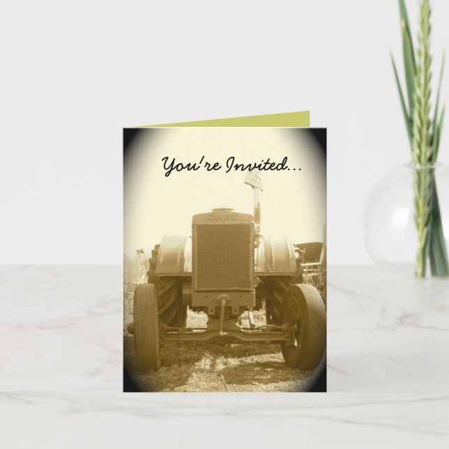 Invitation du tracteur — Vieux tracteur (Devant)