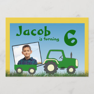 Invitation du Tractor Party : Photo de Cart