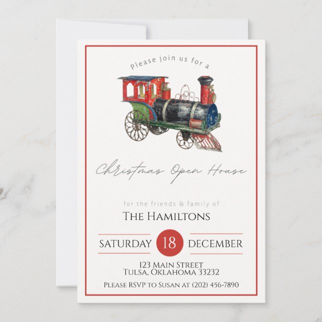 Invitation du train de Noël (Devant)