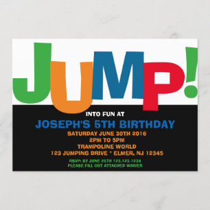 Invitation du Trampoline Party