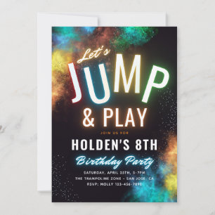 Invitation du Trampoline Party   Jump Party