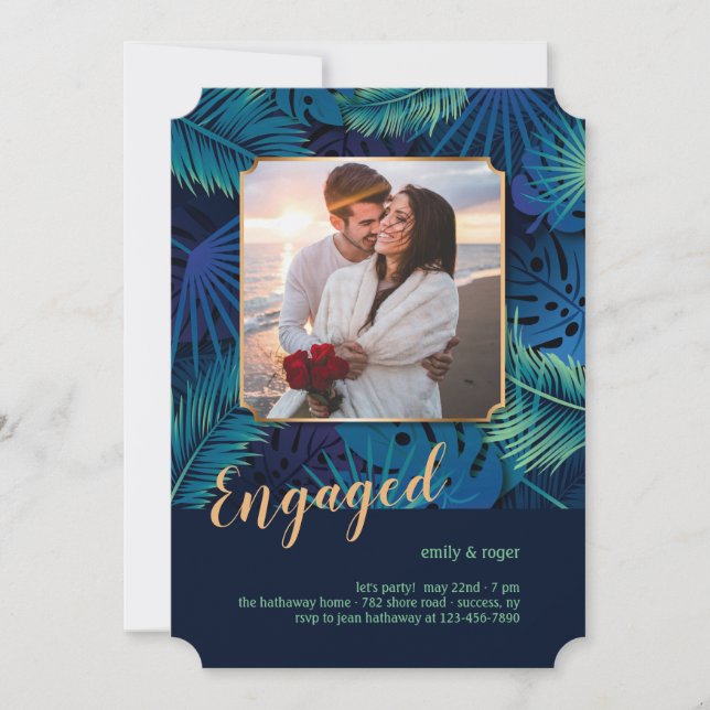 Invitation du Tropical Night Engagement Party (Devant)
