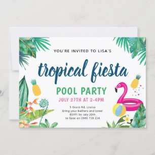 Invitation du Tropical Pool Party