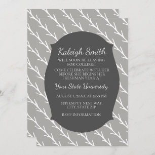 Invitation du Trunk Party customisé Grey White Col