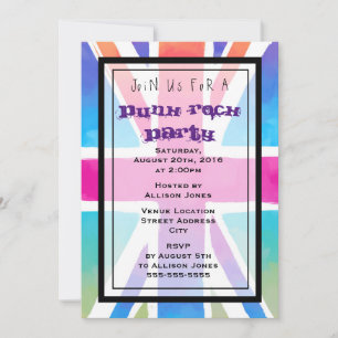 Invitation du Union Jack Flag Punk Rock Party